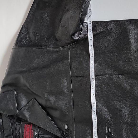 FREQUENCY OUTERWEAR Black Genuine Leather Jacket/ Size Xl. - Picture 5 of 12